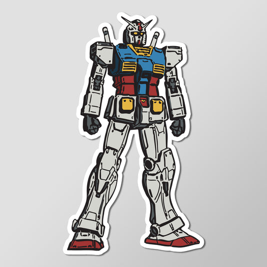 RX-78-2 Gundam Mobile Suit Anime Glossy Vinyl Decal Die Cut Sticker