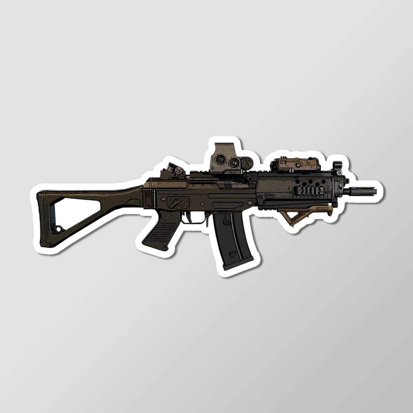 SG553 Commando Carbine Rifle Art Sticker Vinyl Decal