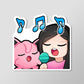 GraciouslyKait Glossy Laminated Vinyl Die Cut Emote Stickers