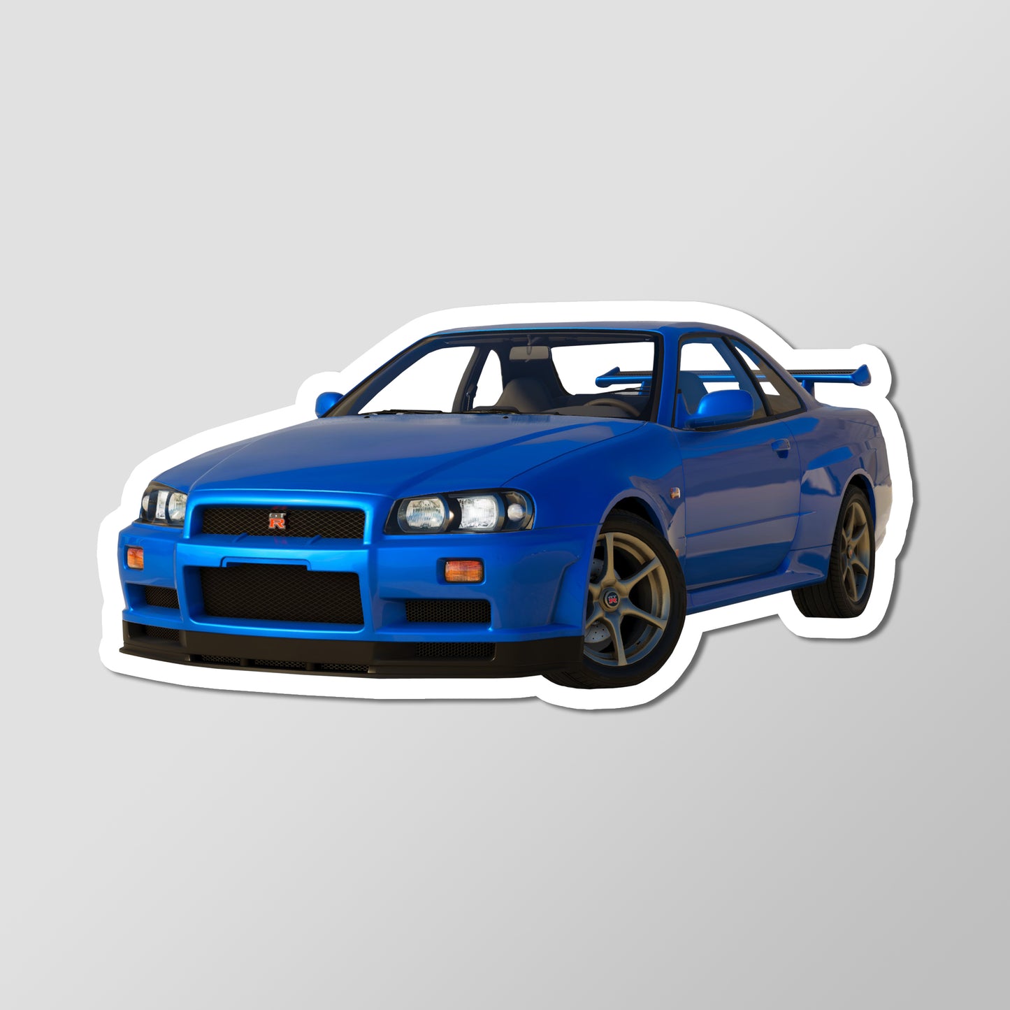 2002 R34 Nissan Skyline GT-R JDM Sports Car Glossy Vinyl Decal Die Cut Sticker