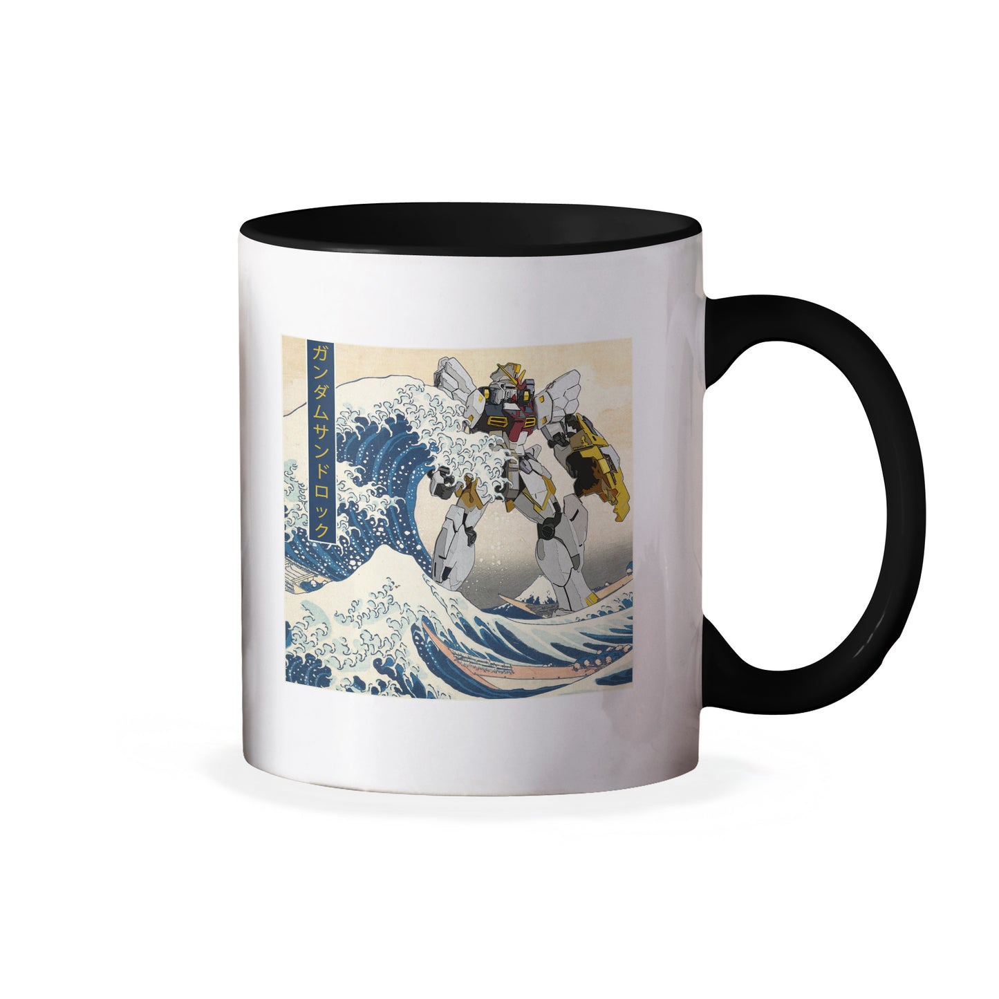 Sandrock Mobile Suit Gundam in the Great Wave Off Kanagawa Anime Ceramic Coffee Mug 11 oz