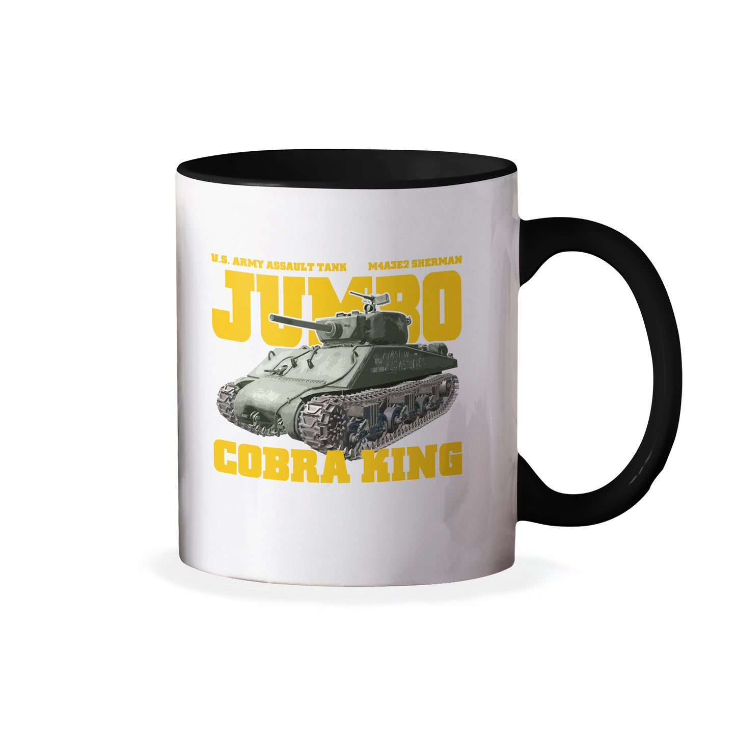 Jumbo Sherman M4A3E2 Cobra King WW2 Tank Ceramic Coffee Mug 11 oz