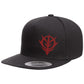 Mobile Suit Gundam Zeon Logo - Flatbill Snapback Hat - Heat Transfer Design