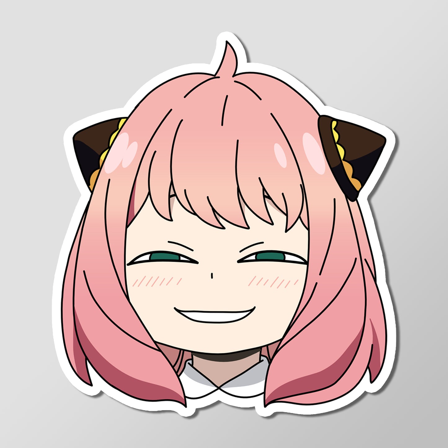 Spy x Family Anime Anya Forger Smug Heh Face Vinyl Decal Sticker