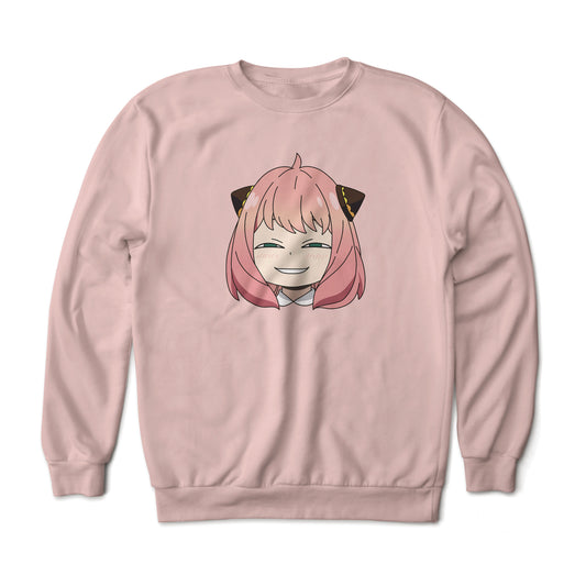 Spy x Family Anime Anya Forger Smug Heh Face Art Unisex Sweatshirt