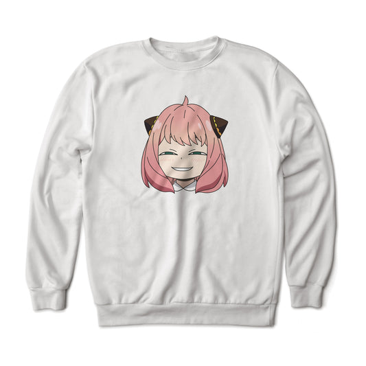 Spy x Family Anime Anya Forger Smug Heh Face Art Unisex Sweatshirt