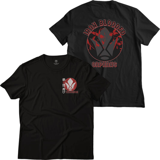 Gundam Iron Blooded Orphans Anime Tekkadan Logo and Barbatos Graphic Tee