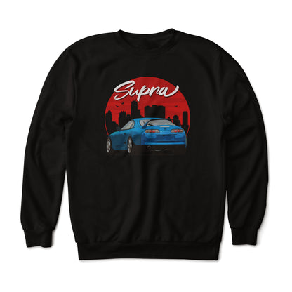 JDM Supra, City Silhouette Aesthetic Style Graphic Print Sweatshirt