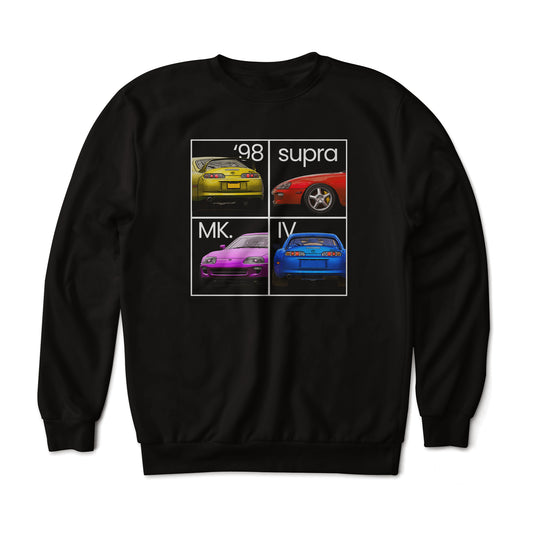 '98 Mk. 4 Supra JDM In 4 Panel Aesthetic Style Graphic Print Sweatshirt