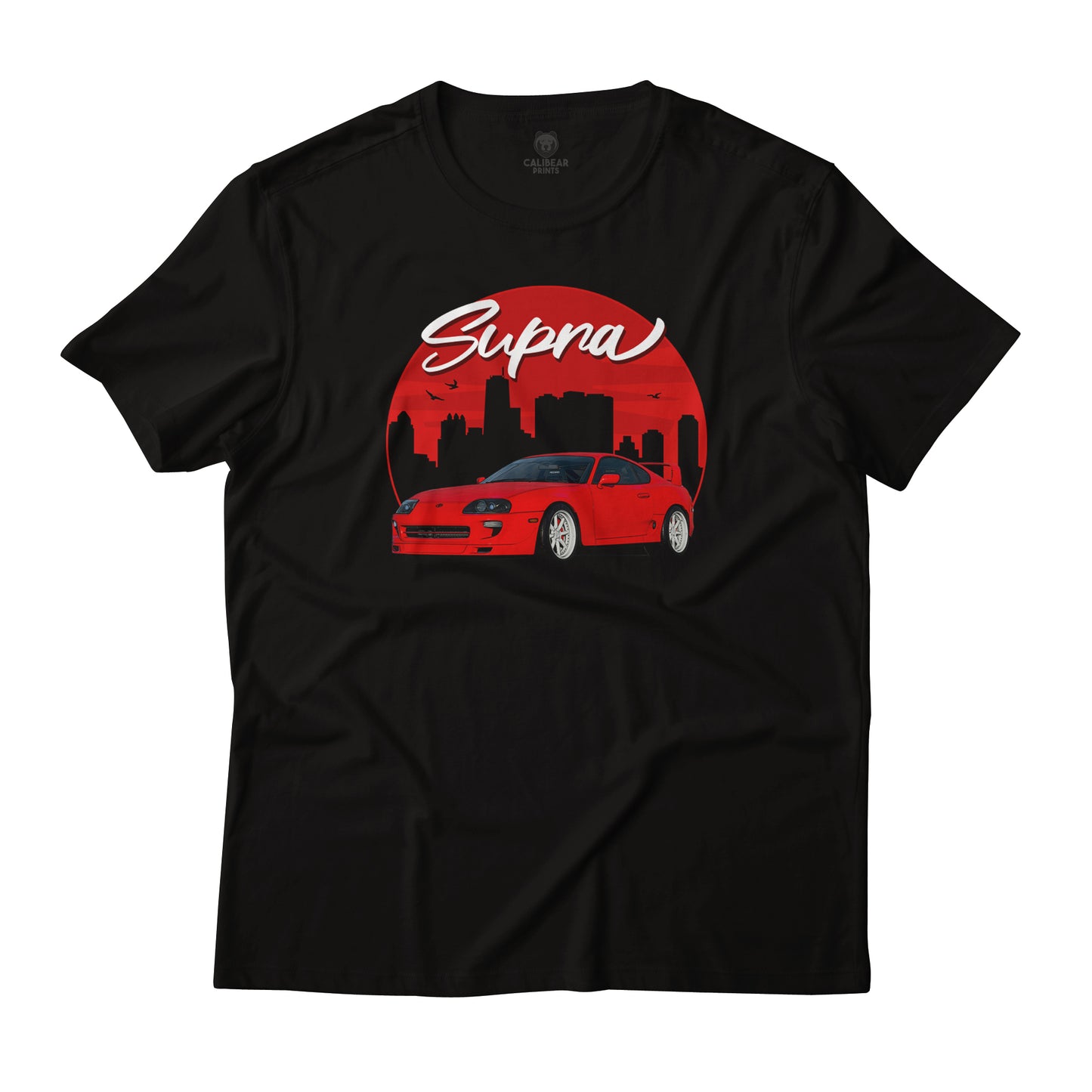 1998 Red Supra RZ Mark IV MK4 JDM High Rise Silhouette Car Graphic Art T-Shirt