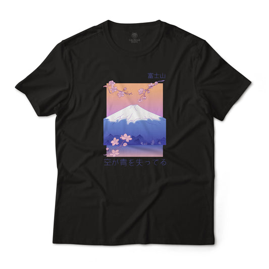 Mt. Fuji Vaporware Aesthetic Graphic Tee