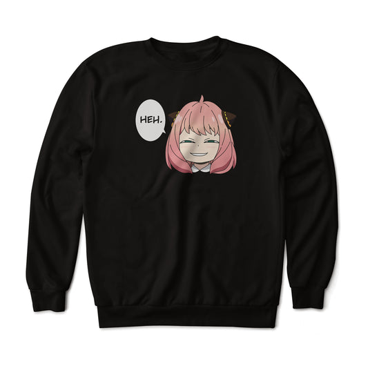 Spy x Family Anime Anya Forger Smug Heh Face Art Unisex Sweatshirt