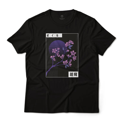 Cherry Blossom Sakura Vaporwave Art Graphic Tee