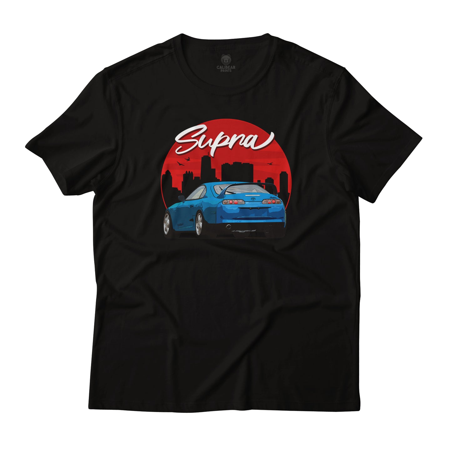 JDM Supra, City Silhouette Aesthetic Style Graphic T-Shirt Lightweight Cotton