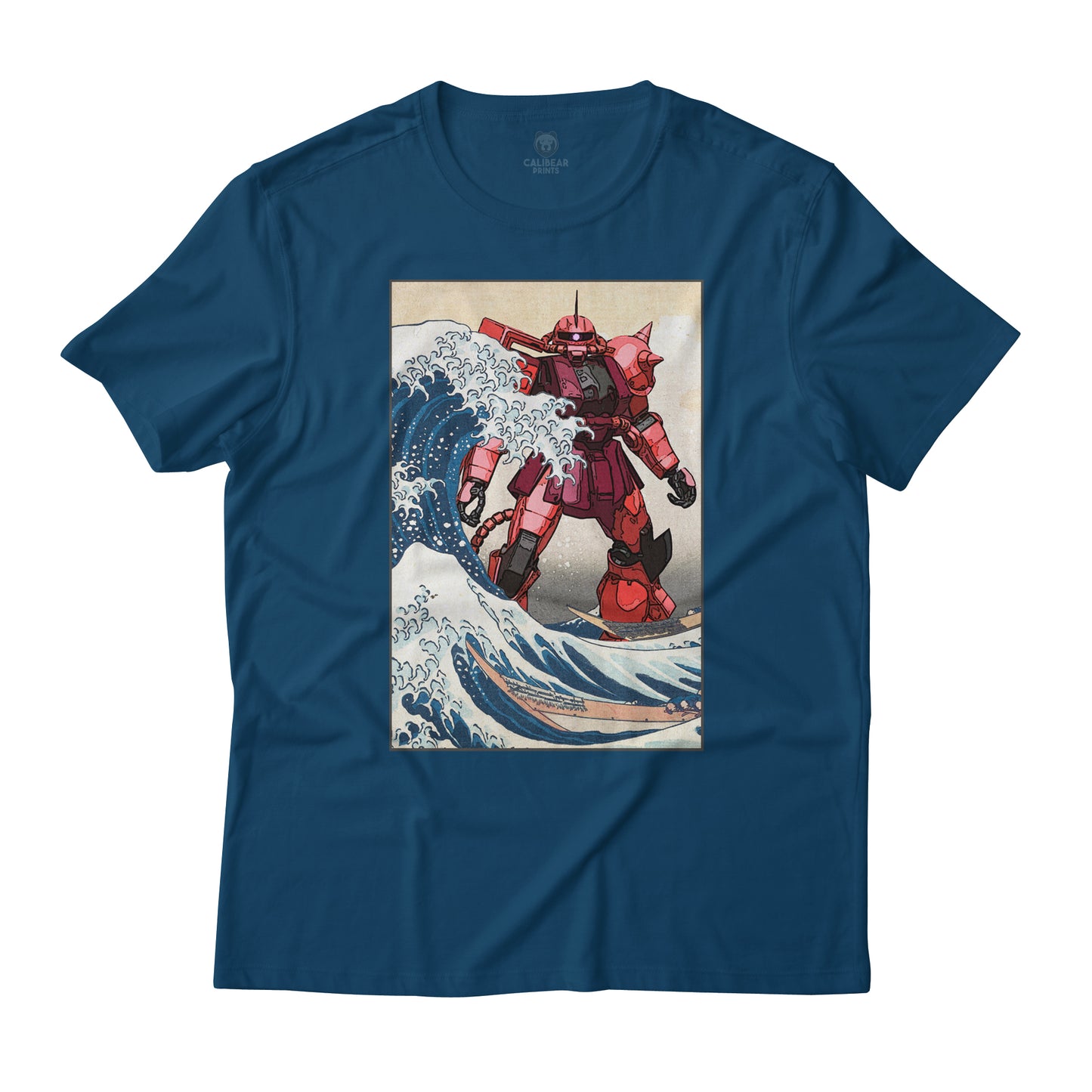 MS-06S Char's Zaku II Mobile Suit Gundam in the Great Wave Off Kanagawa Anime T-Shirt