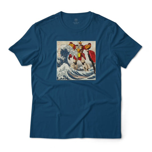 Gundam Heavyarms in Great off Kanagawa Wave Anime Graphic Tee