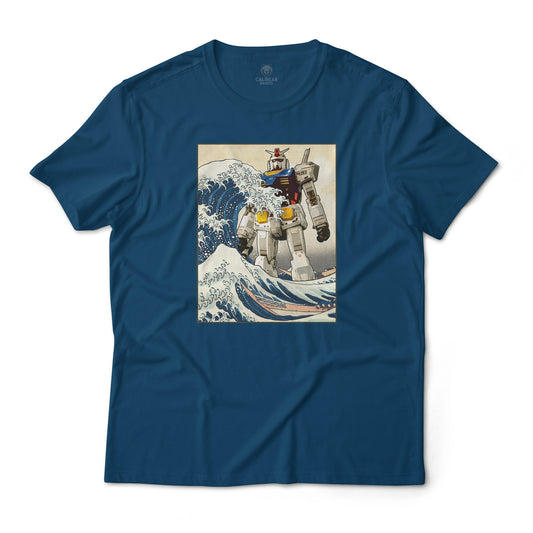 RX-78-2 Gundam Mobile Suit off Kanagawa Wave Graphic Tee