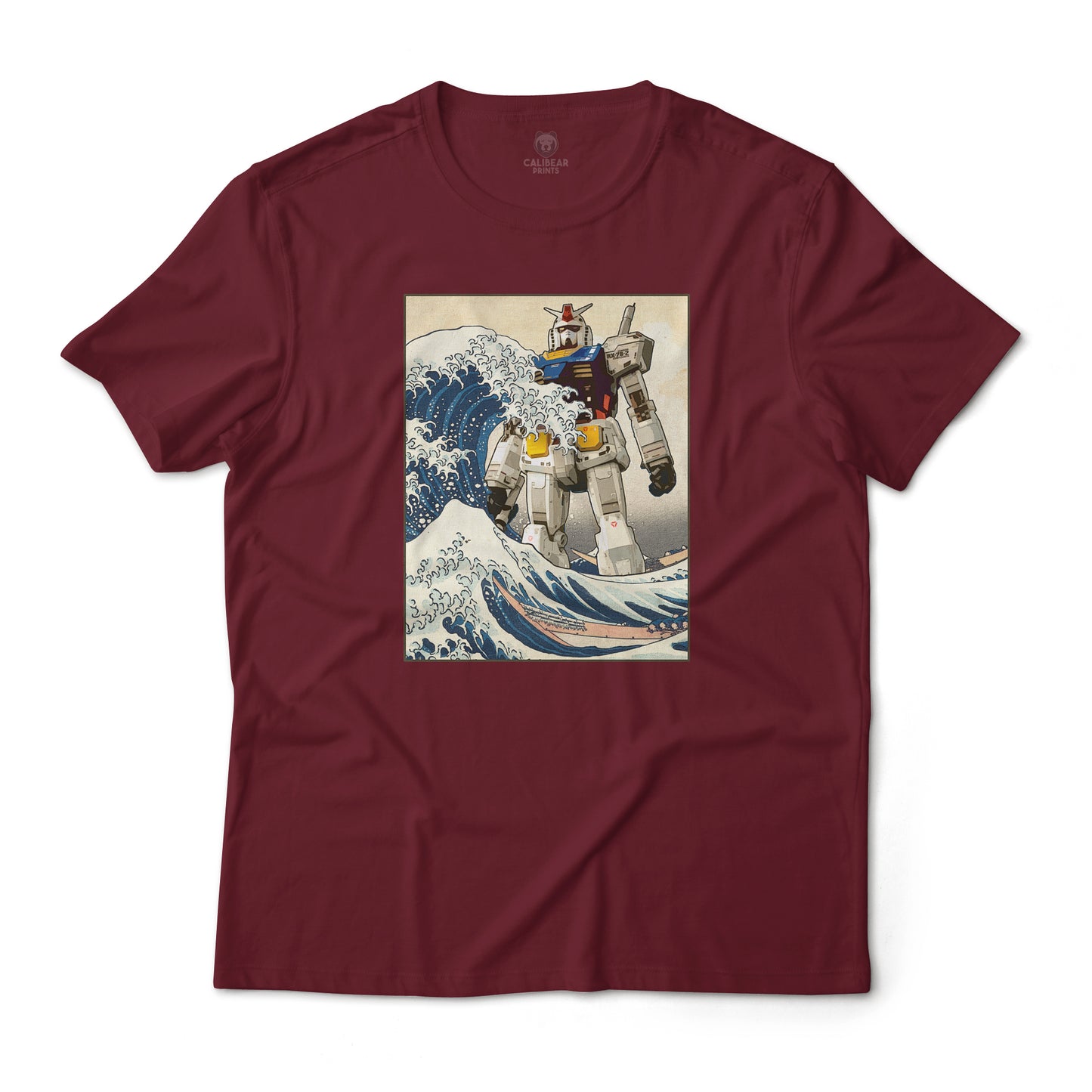 RX-78-2 Gundam Mobile Suit off Kanagawa Wave Graphic Tee