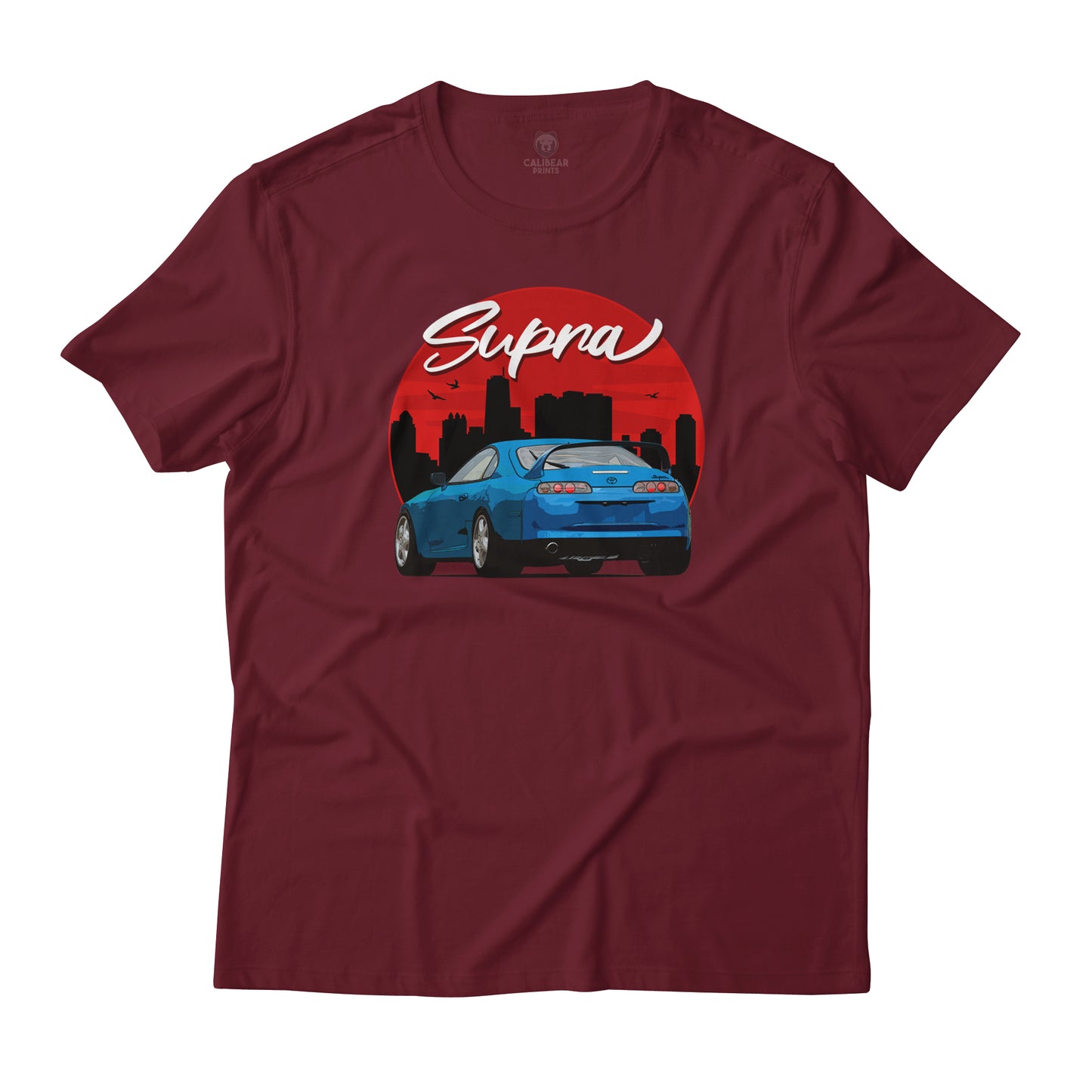 JDM Supra, City Silhouette Aesthetic Style Graphic T-Shirt Lightweight Cotton