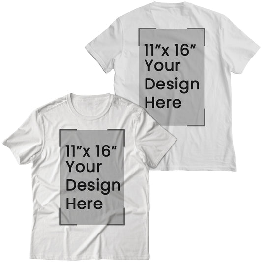 Custom T-Shirt Full Color Image & Text Design Premium Cotton T-Shirt