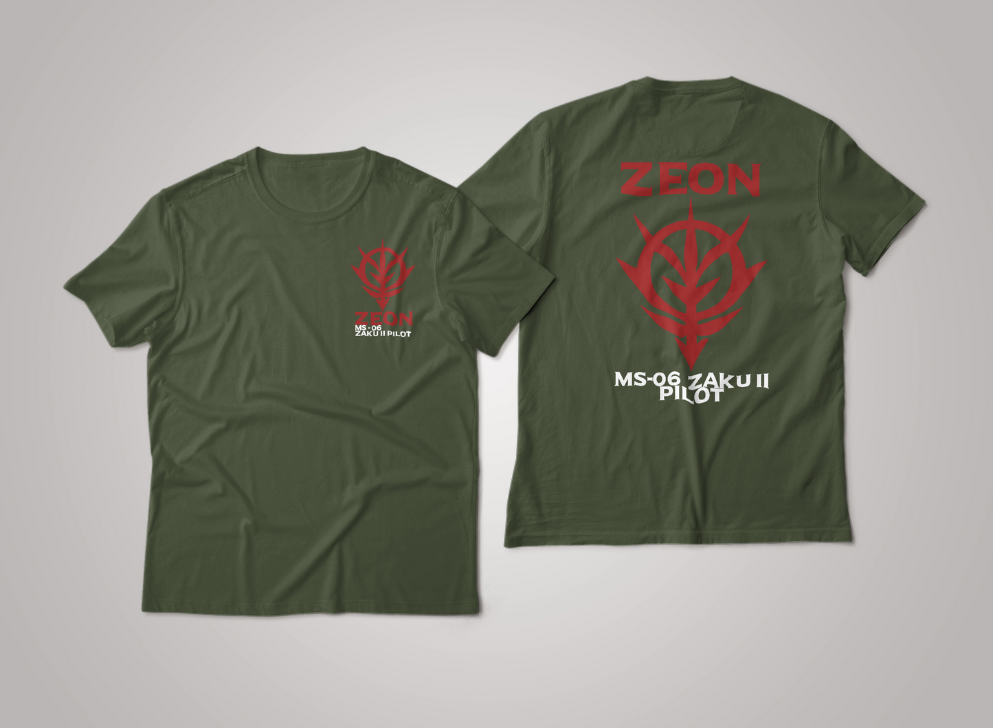 Zeon MS-06 ZAKU II Pilot Mobile Suit Gundam Graphic Tee