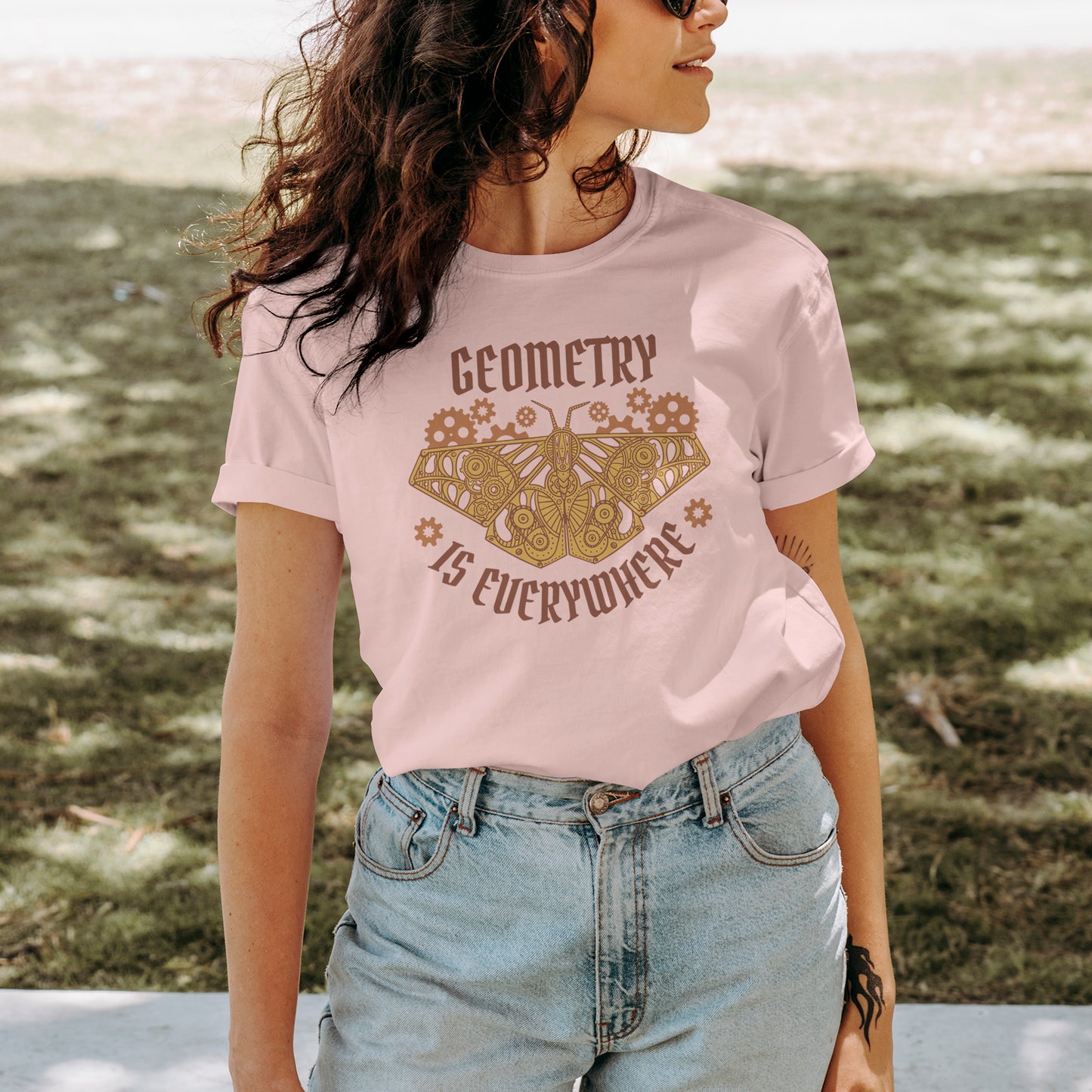 Geometry Is Everywhere, Steampunk Butterfly Graphic Tee