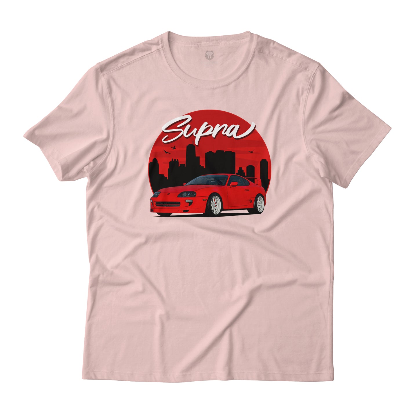 1998 Red Supra RZ Mark IV MK4 JDM High Rise Silhouette Car Graphic Art T-Shirt