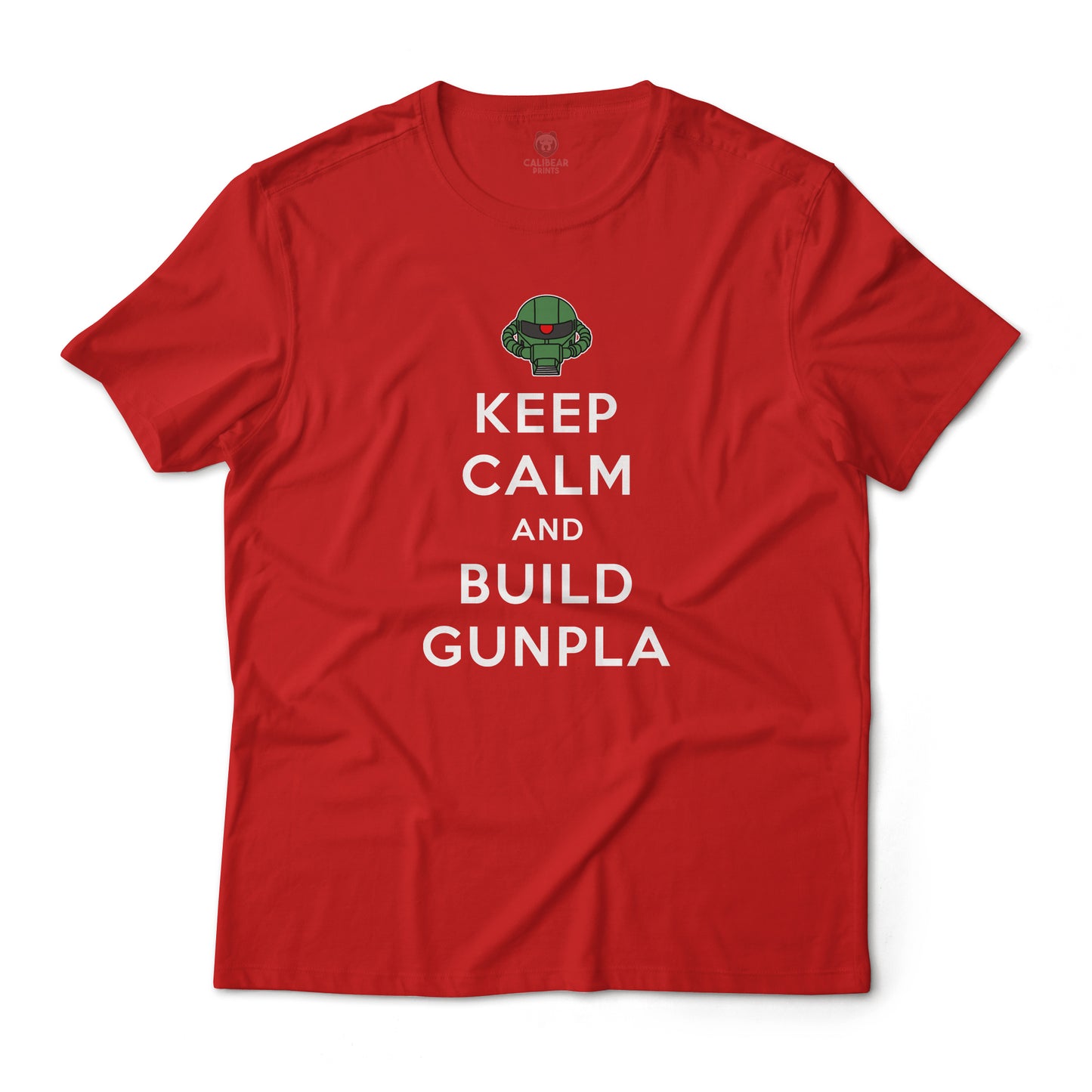 Keep Calm and Build Gunpla Zaku Edition Gundam Anime Graphic Tee