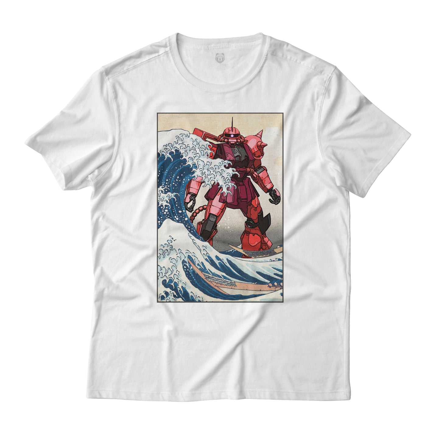 MS-06S Char's Zaku II Mobile Suit Gundam in the Great Wave Off Kanagawa Anime T-Shirt