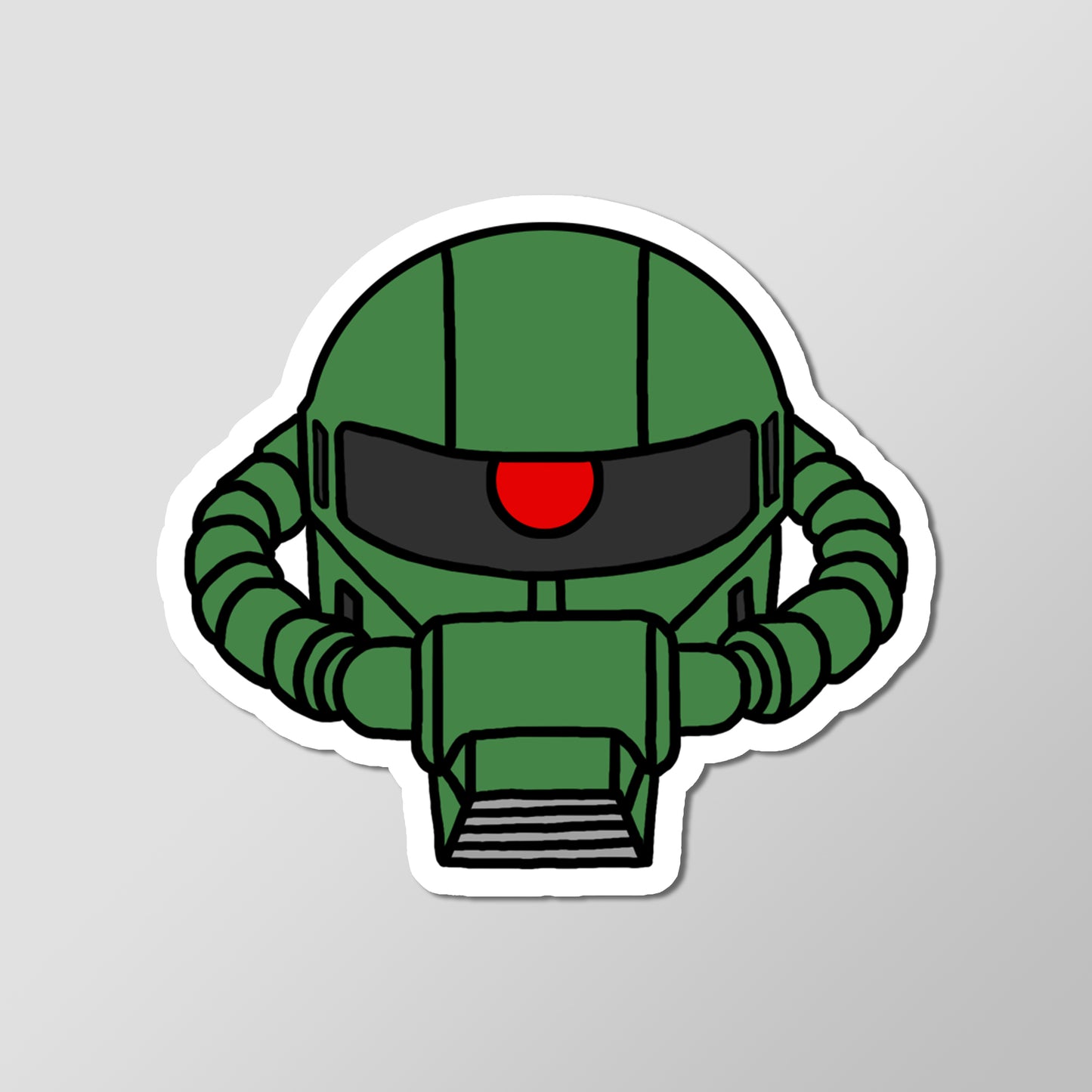 MS-06V-6 Zaku Tank Green Macaque Anime Vinyl Decal Die Cut Sticker